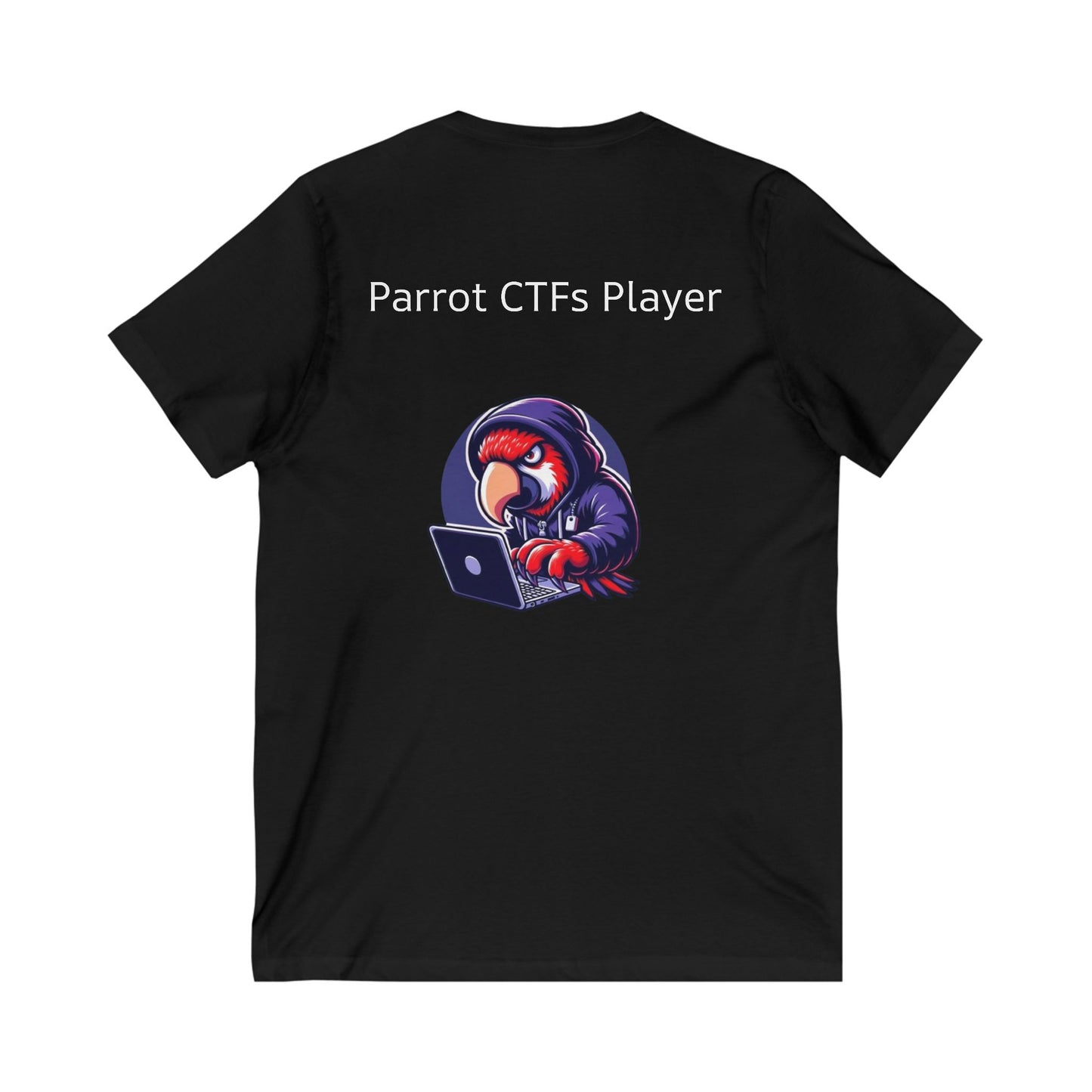 Parrot CTFS Player Unisex V-Neck Tee - Perfect for Tech Enthusiasts & Casual Wear