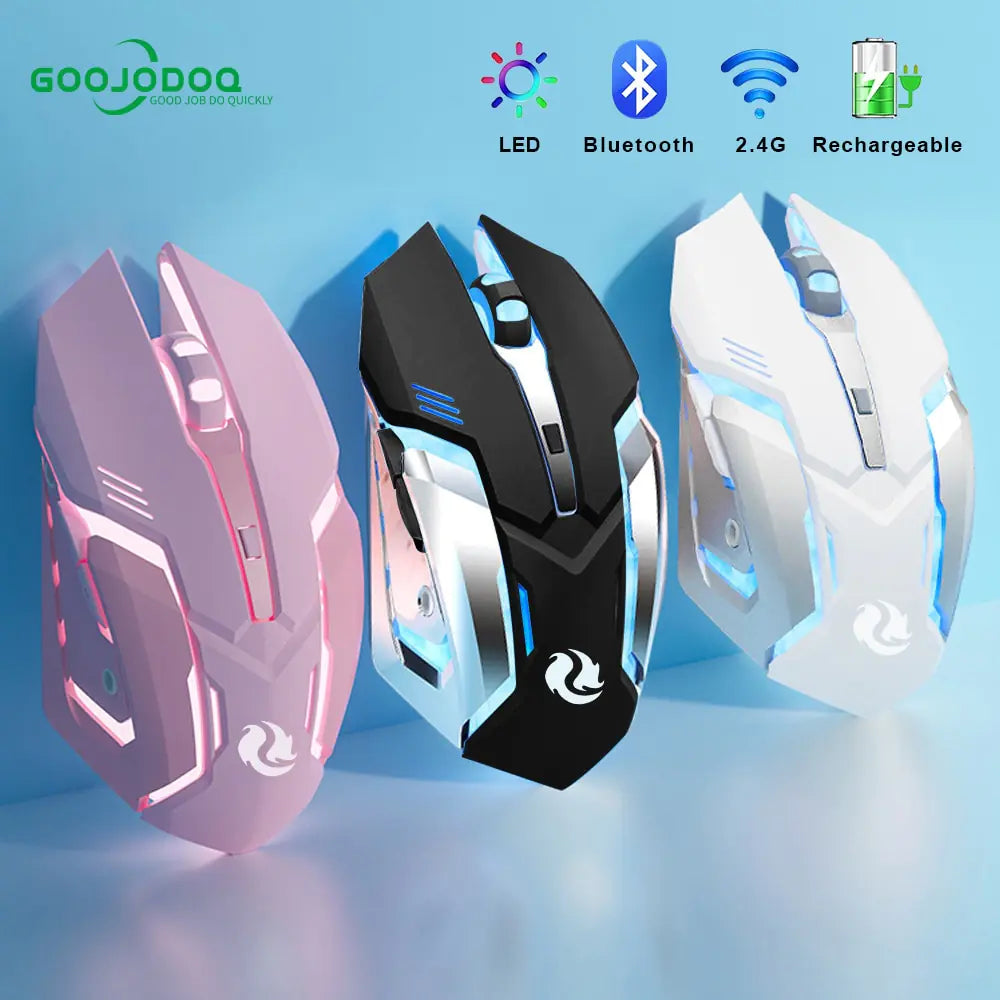 Wireless Bluetooth Mouse Mute Ergonomic Mouse